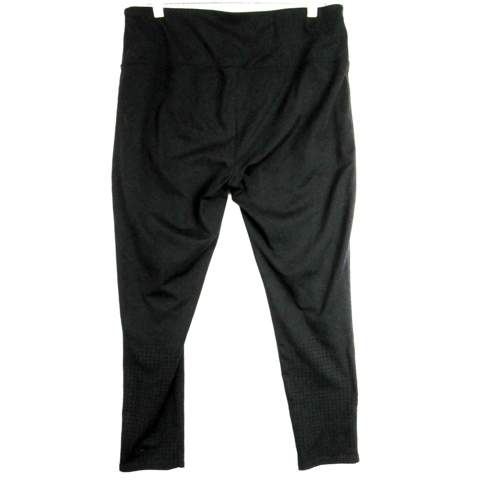 Mia Sport Leggings Black Perforated Laser Cut Women's Size XL